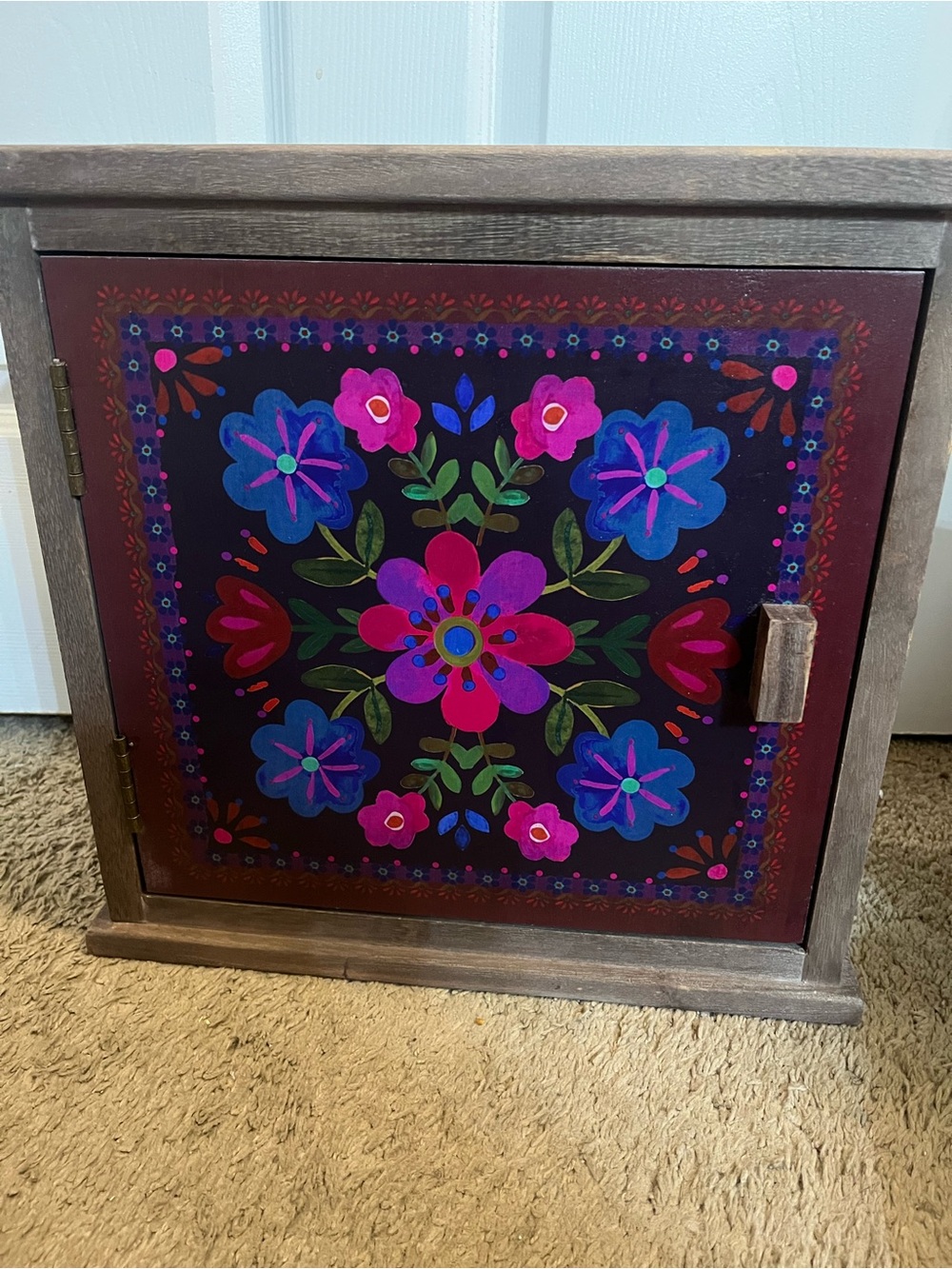 Gently Used natural wood Storage Cabinet!